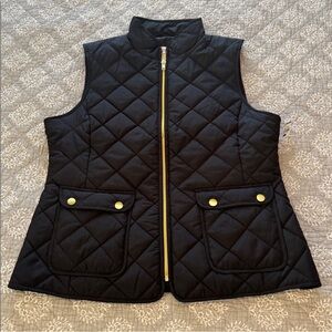 St. John's Bay Black Quilted Vest
